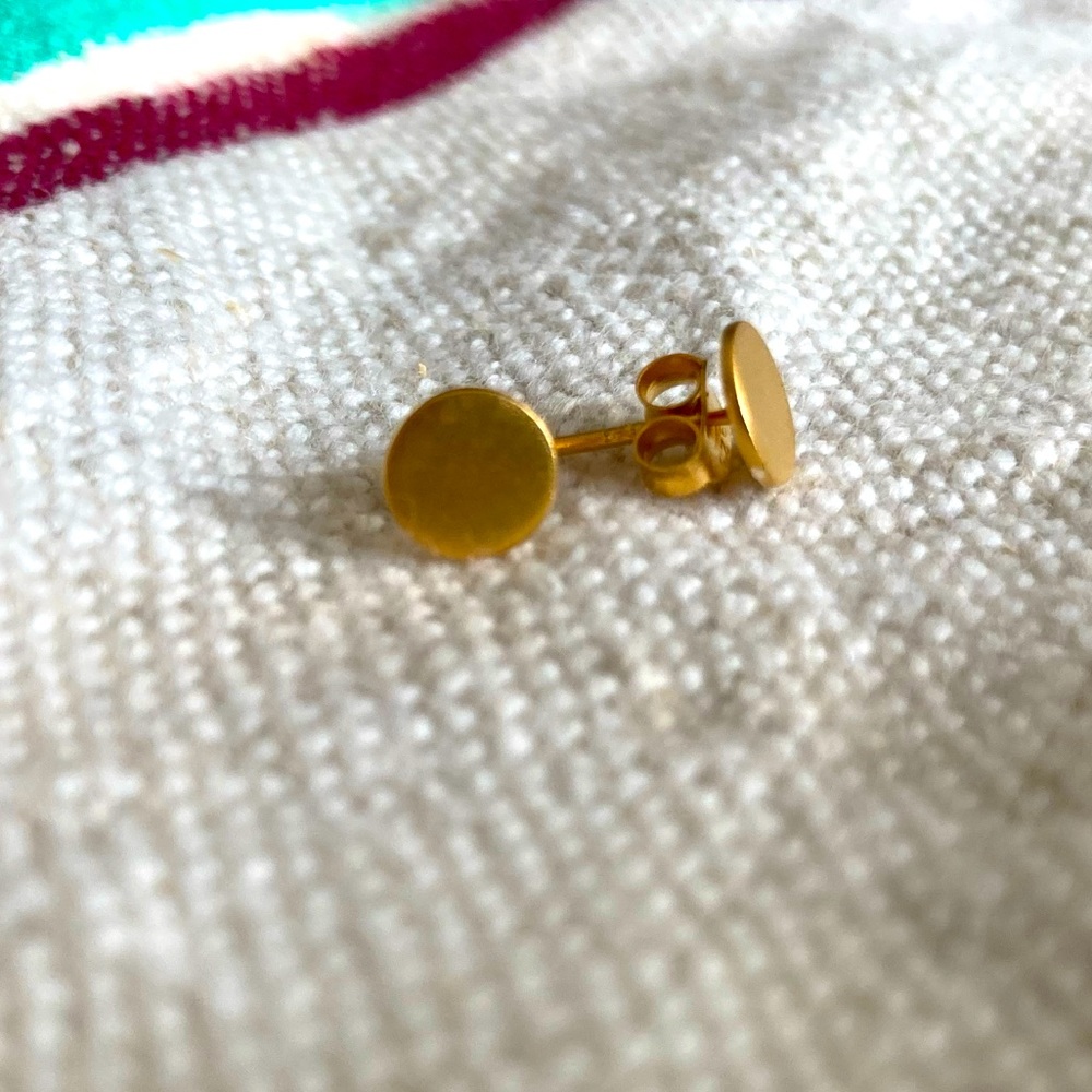 24k Gold plated circle earrings
